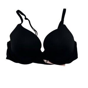 Victoria’s Secret Black Full Cover Padded Push Up T Shirt Bra size 34C